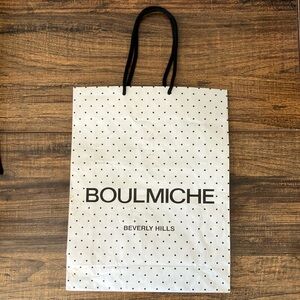 🌺 Boulmiche Black and White Polka Dot Shopping Bag
